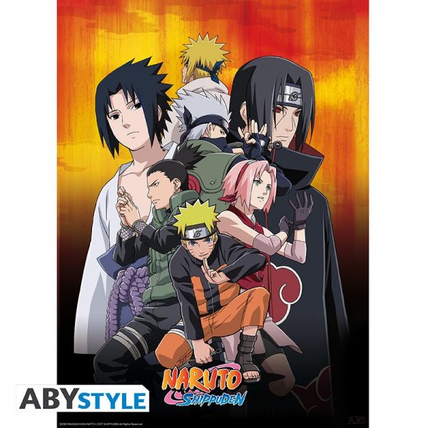 naruto shippuden set 2 chibi posters ninjas 52x38 x4 2
