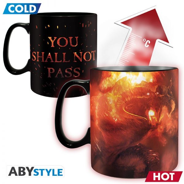 lord of the rings mug heat change 460 ml you shall not pass x2 1