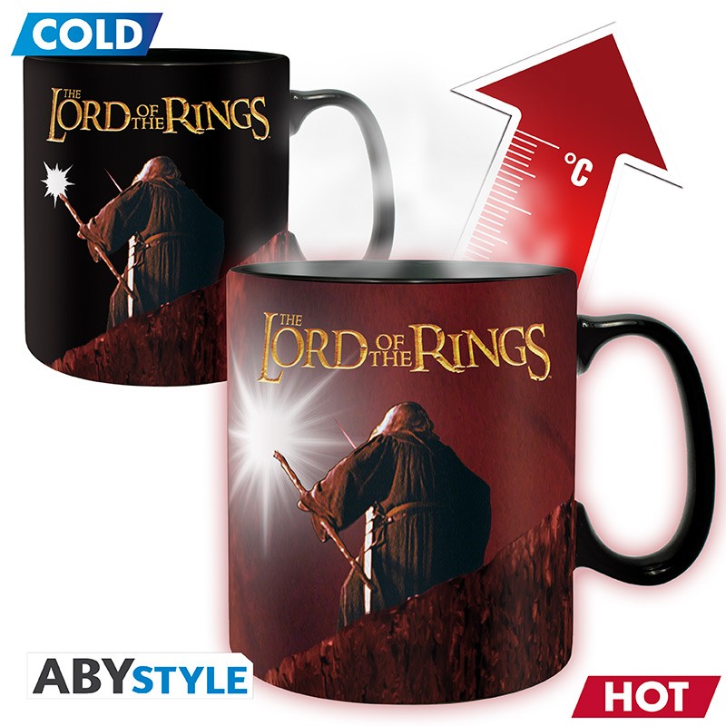 lord of the rings mug heat change 460 ml you shall not pass x2