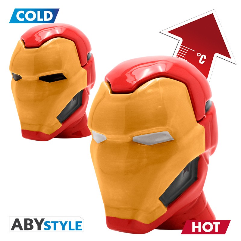 marvel mug 3d heat change iron man x2