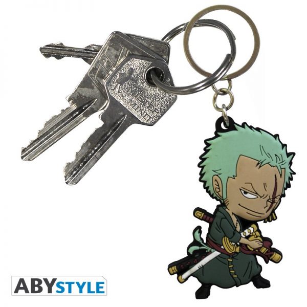 one piece keychain pvc zoro sd x4 2