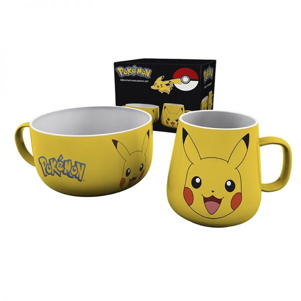 pokemon breakfast set mug bowl pikachu 1