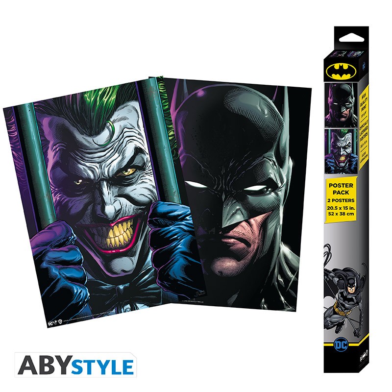 dc comics set 2 chibi posters batman and joker 52 x 38 x4