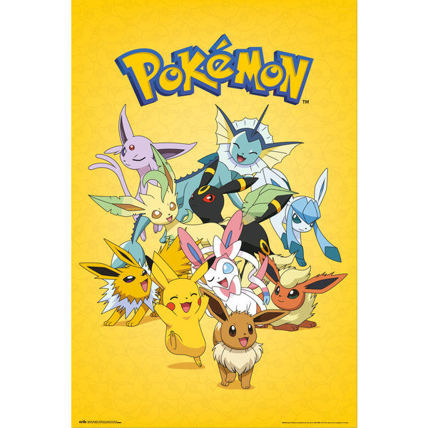 pokemon eevee evolutions maxi poster
