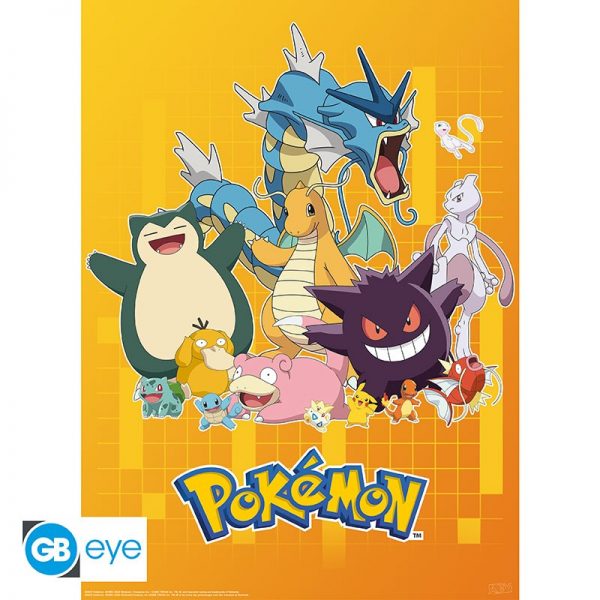 pokemon set 2 chibi posters colourful characters 52x38 x4 2