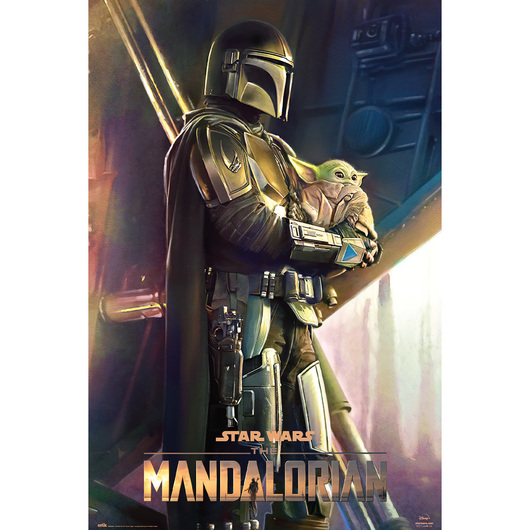 poster star wars the mandalorian clan of two