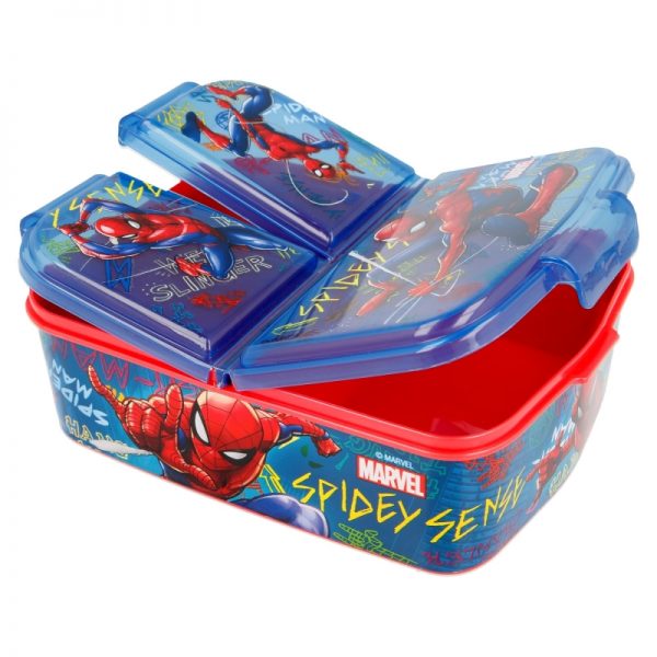 multi compartment sandwich box spiderman graffiti 1