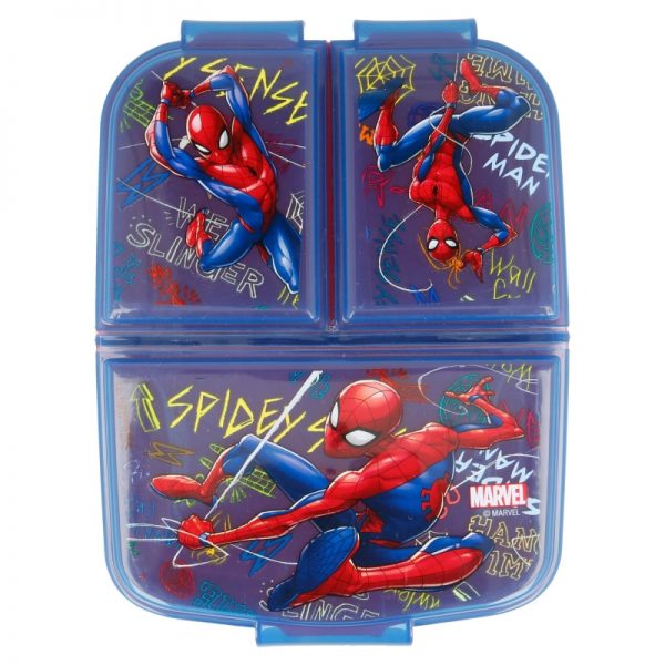 multi compartment sandwich box spiderman graffiti 2