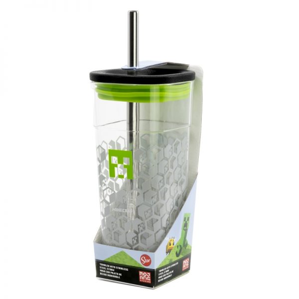 ac cube tumbler with stainless steel straw 540 ml minecraft 3