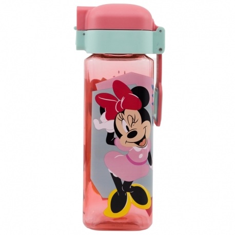 safety lock square bottle 550 ml minnie mouse being more minnie