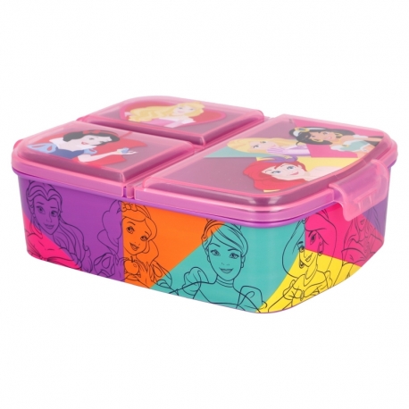 multi compartment sandwich box princess bright bold