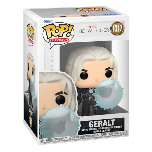 the witcher pop tv vinyl figure geralt shield 9 cm