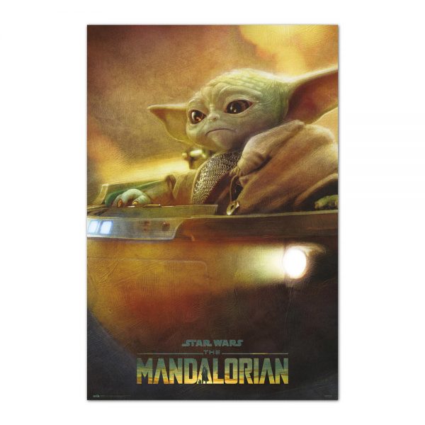 poster star wars the mandalorian grogu pod