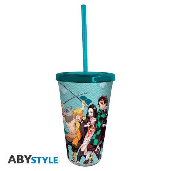 demon slayer pck tumbler with straw 470ml acryl stickers (3)