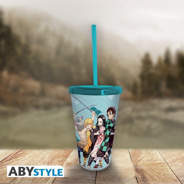 demon slayer pck tumbler with straw 470ml acryl stickers (4)