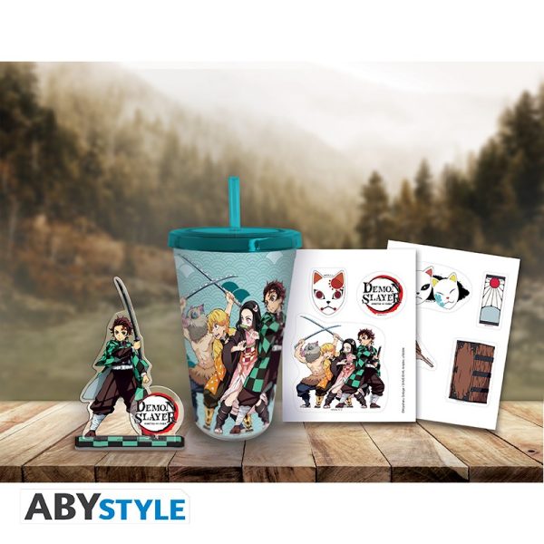 demon slayer pck tumbler with straw 470ml acryl stickers (8)