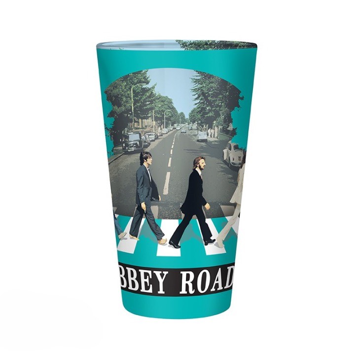 the beatles large glass 400ml abbey road box x2 cleanup