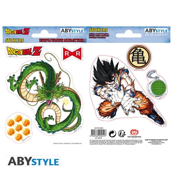 dragon ball stickers 16x11cm 2 sheets dbz shenron x5
