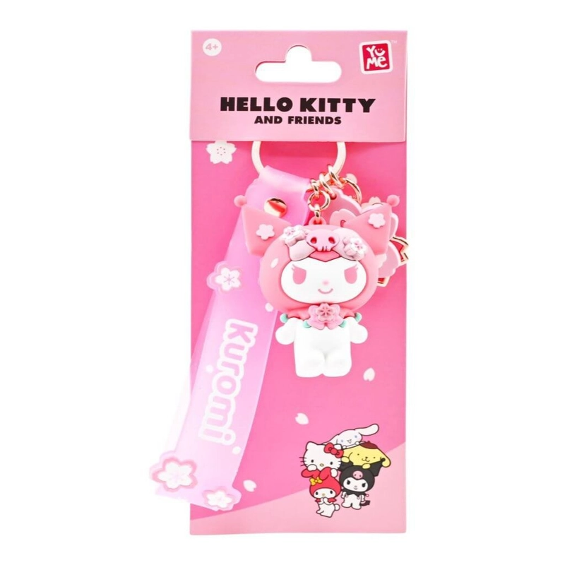 hello kitty and friends kuromi sakura keychain with hand strap 11552581 00