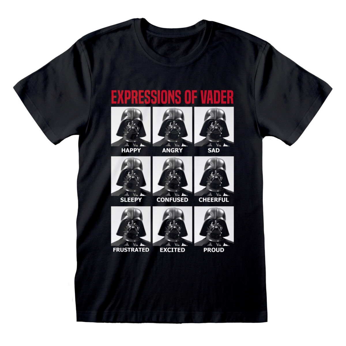 SWC00683TSB StarWars ExpressionsOfVader UnisexBlackTee