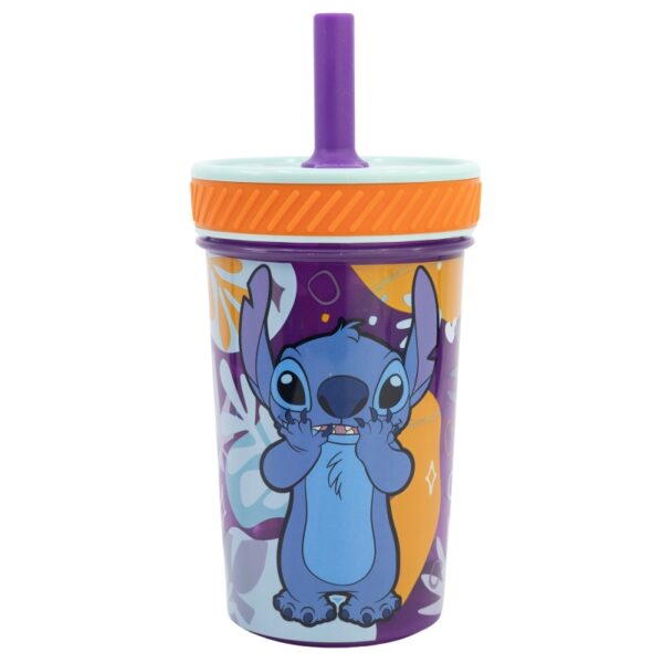 drop safe silicone straw pp tumbler 370 ml stitch aloha (1)