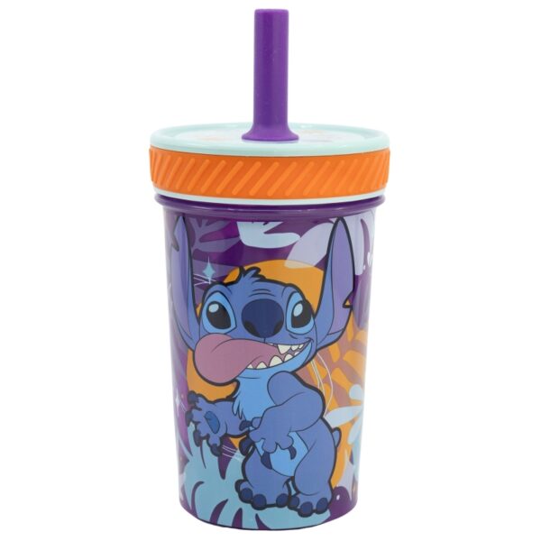 drop safe silicone straw pp tumbler 370 ml stitch aloha