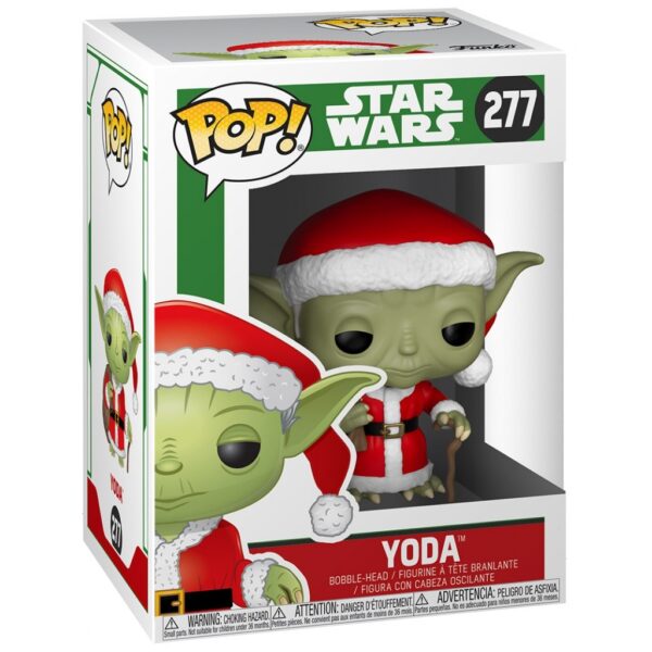 277 funko pop figure star wars holiday yoda as santa box