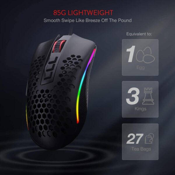 0015982 gaming redragon m808 rgb storm lightweight