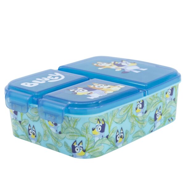 multi compartment sandwich box bluey