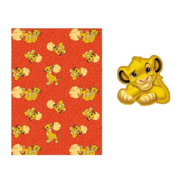 aymax 234418 the lion king simba coral blanket 100x140cm cushion
