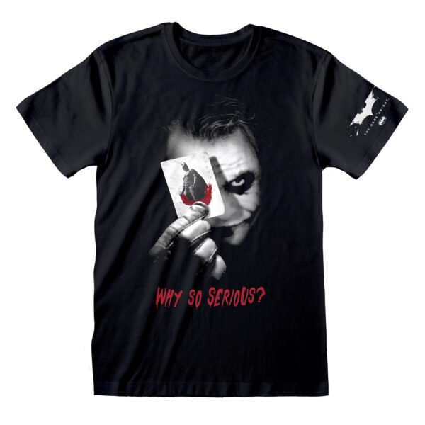 TDK02334TSB TheDarkKnight WhySoSerious UnisexBlackTee