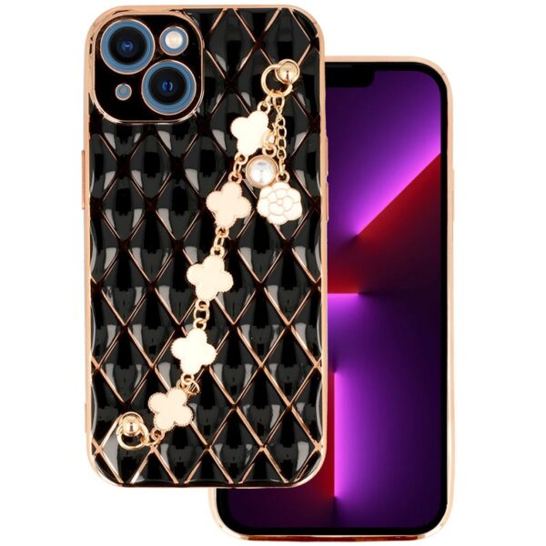 1028577 pouzdro silikon apple iphone 14 deco chain loop vzor 5 cerne