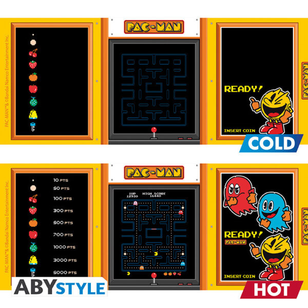pac man mug heat change 460 ml arcade cardboard box x2 (2)