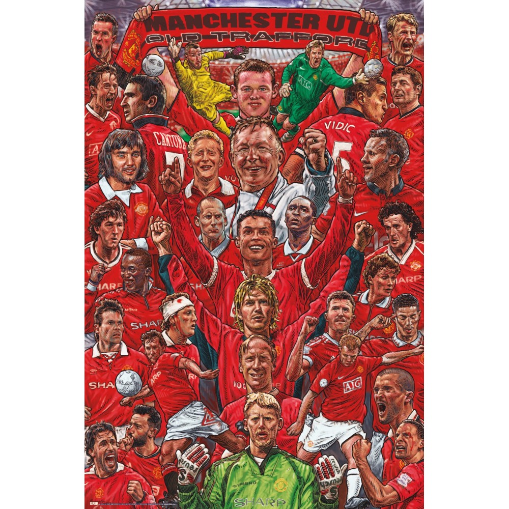manchester united legends poster