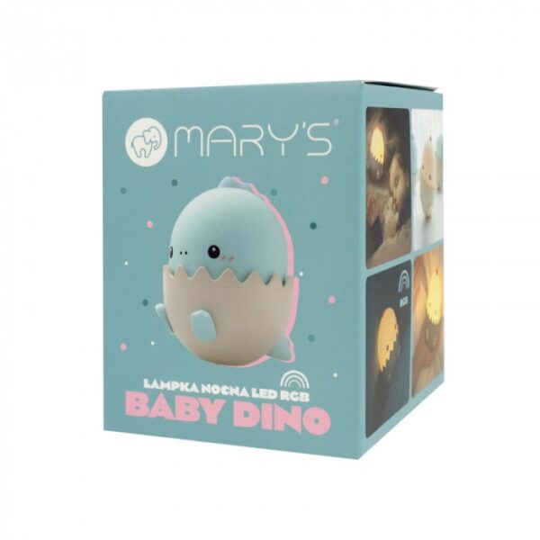 mary s lampka nocna led baby dino rgb niebieski 683d630717b84985a60df67dfe90420e be356e76