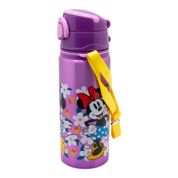 aluminium pop up bottle with strap 730 ml minnie sunshine (1)