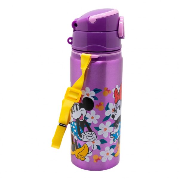 aluminium pop up bottle with strap 730 ml minnie sunshine (2)