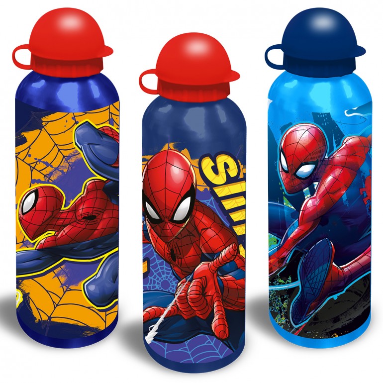 assortment 3 canteens 500ml spiderman sp50072 kids