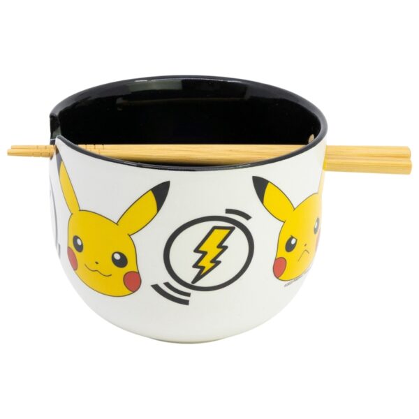 ceramic ramen bowl with chopsticks in gift box pokemon black logos (1)