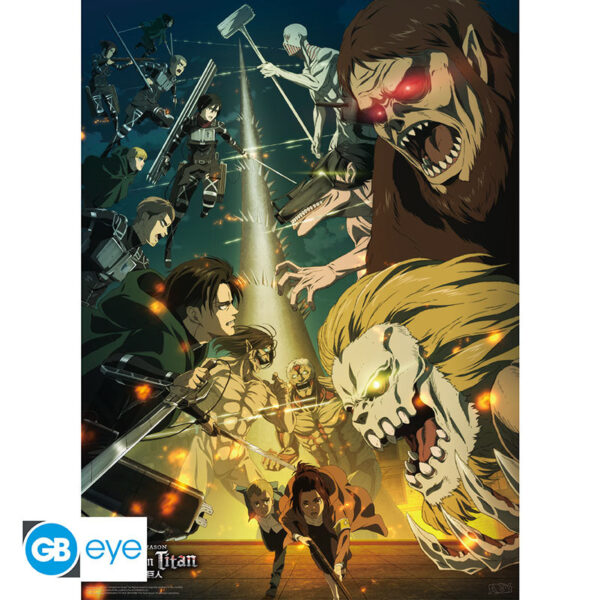 attack on titan set 2 posters chibi 52x38 set 2 x4 (2)