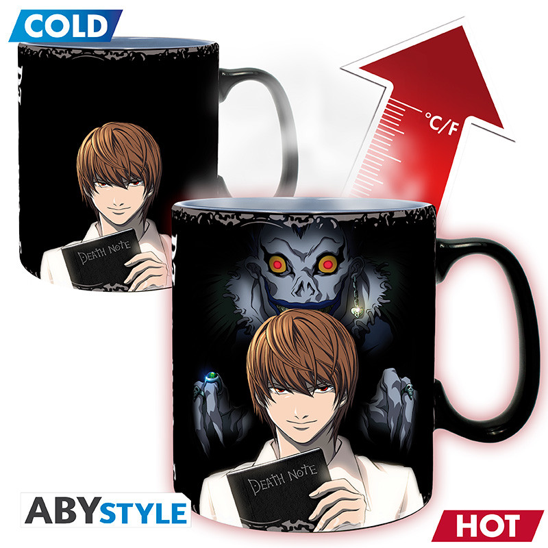 death note mug heat change 460 ml kira l cardboard box x2
