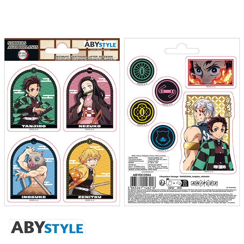 demon slayer stickers 16x11cm 2 sheets entertainment district x5