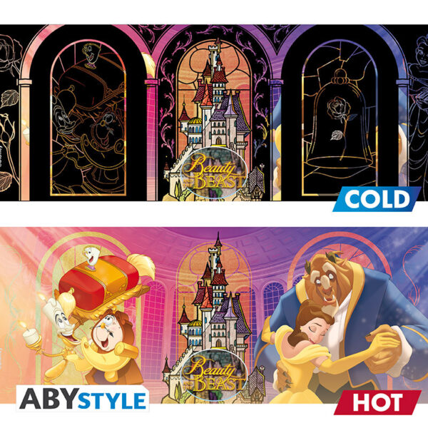 disney mug heat change 460 ml beauty the beast cardboard x2 (2)