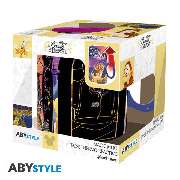 disney mug heat change 460 ml beauty the beast cardboard x2 (3)