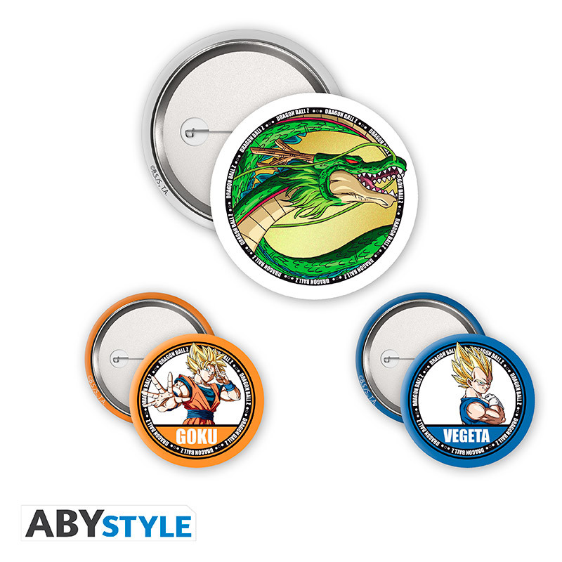 dragon ball badge pack dbz goku vegeta shenron x4