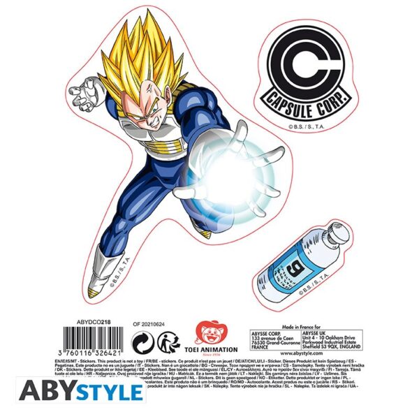 dragon ball stickers 16x11cm 2 sheets dbz goku vegeta x5 (1)