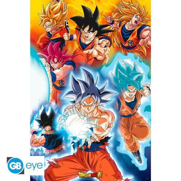 dragon ball super poster maxi 915x61 goku s transformations