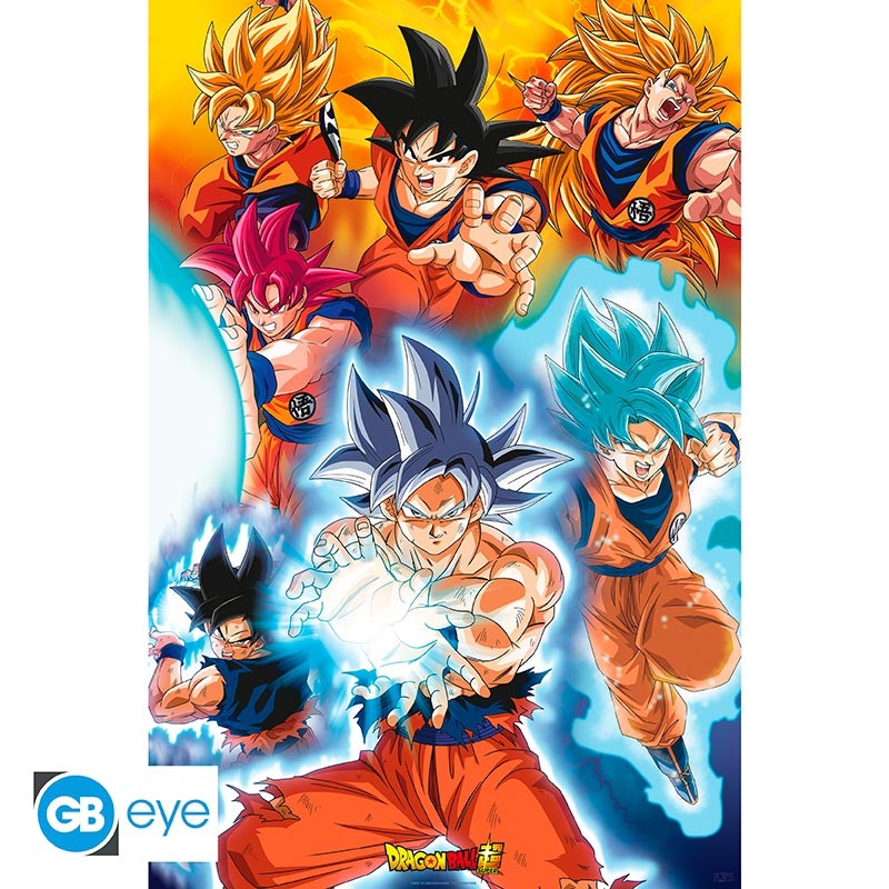 dragon ball super poster maxi 915x61 goku s transformations
