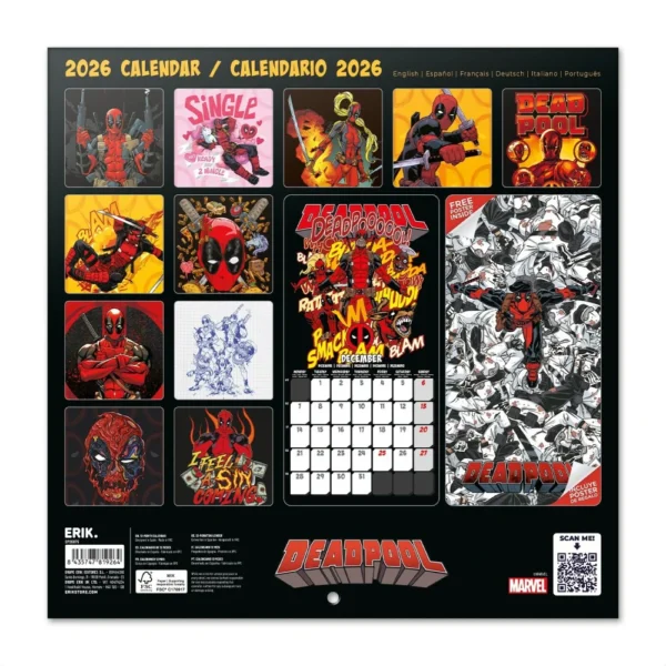grupo marvel deadpool kalender 2026 67375456420185