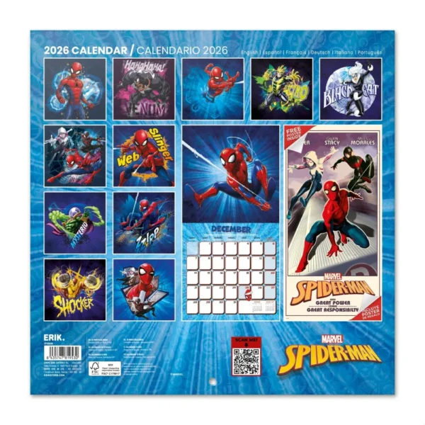 grupo marvel spiderman kalender 2026 67375355822425